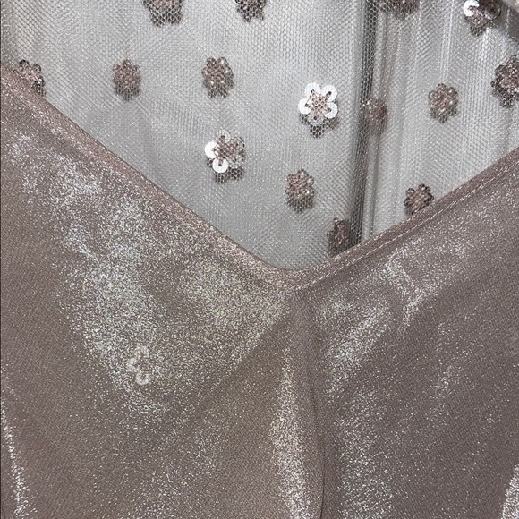 Ralph Lauren Sheer Beige Embellished Blouse - Picture 6 of 7